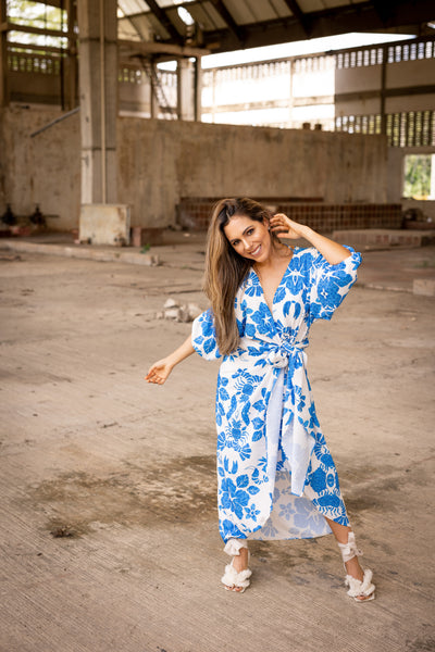 Darker Wavs Washed Smoke Lace-Up Maxi Dress With Lace-Ups